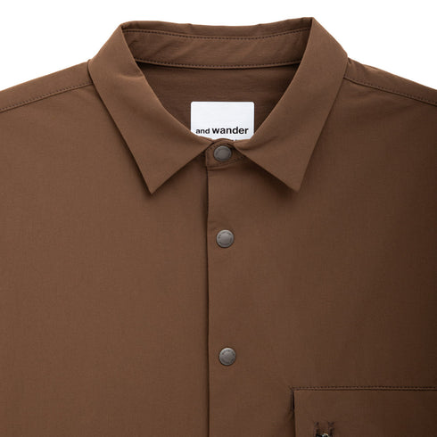 And Wander Light W Cloth Shirt Brown Degli Uberti